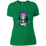 Chicago Cubs Halloween The Nightmare Before Christmas - Ladies' Boyfriend T-Shirt