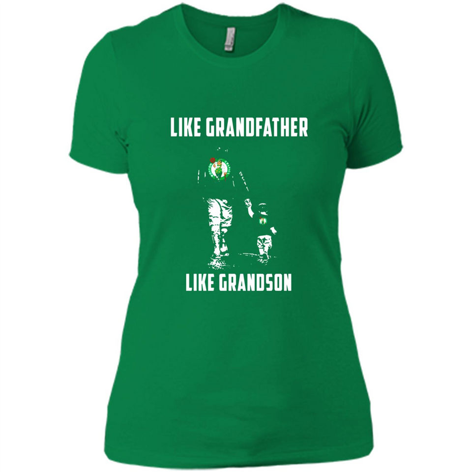 Boston Celtics Like GrandFather Like GrandSon - Ladies' Boyfriend T-Shirt