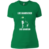 Boston Celtics Like GrandFather Like GrandSon - Ladies' Boyfriend T-Shirt