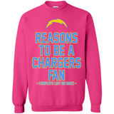 Reasons to be a Los Angeles Chargers Fan Complete List on Back - Sweatshirt
