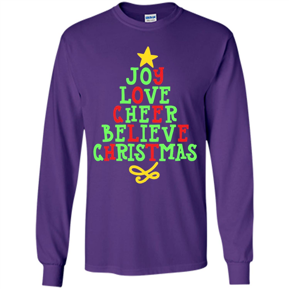 Joy Love Cheer Believe Christmas Tree
