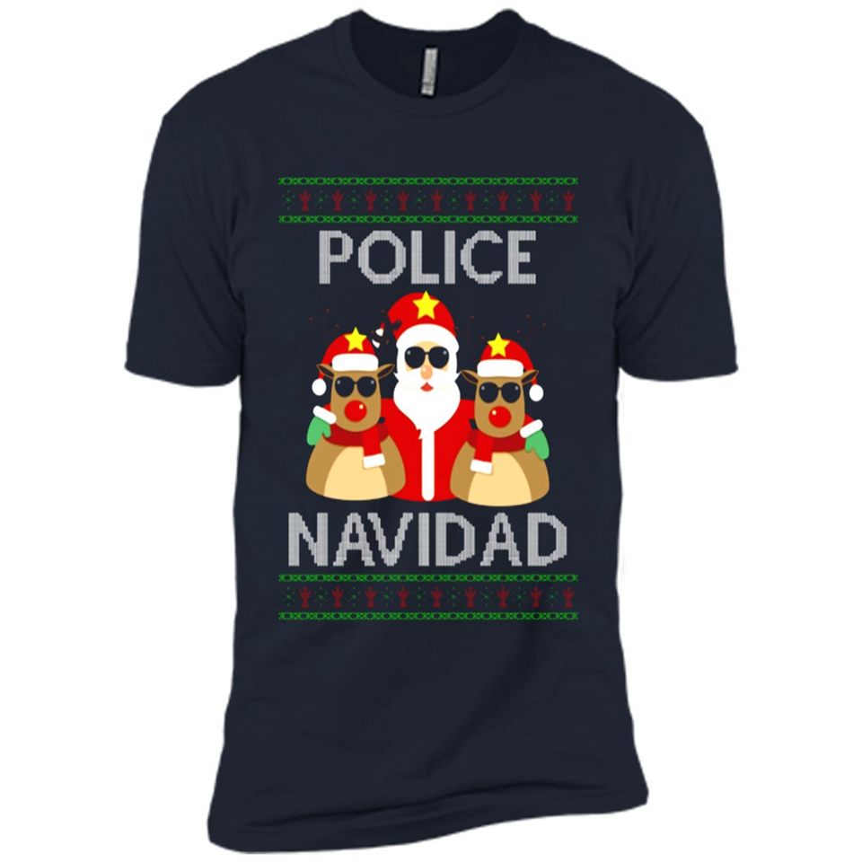 FUNNY POLICE NAVIDAD T-SHIRT Santa Christmas Party - Premium Short Sleeve T-Shirt