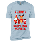 Never Underestimate An October Woman Watches Hallmark Movies Sweatshirt PINGPONG