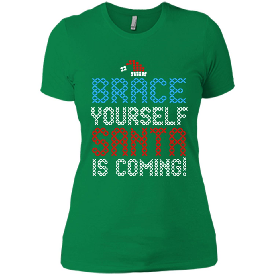 Brace Yourself Santa is coming Christmas - Ladies' Boyfriend T-Shirt