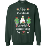 This Plumber Loves Christmas Tree Shirt with Snowman