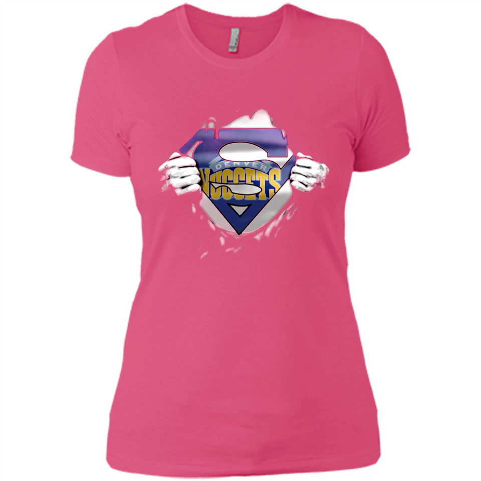 Denver Nuggets And Superman Fans - Ladies' Boyfriend T-Shirt
