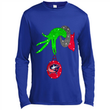 GRINCH HAND HOLDING COLUMBUS BLUE JACKETS GLITTER CHRISTMAS PINGPONG