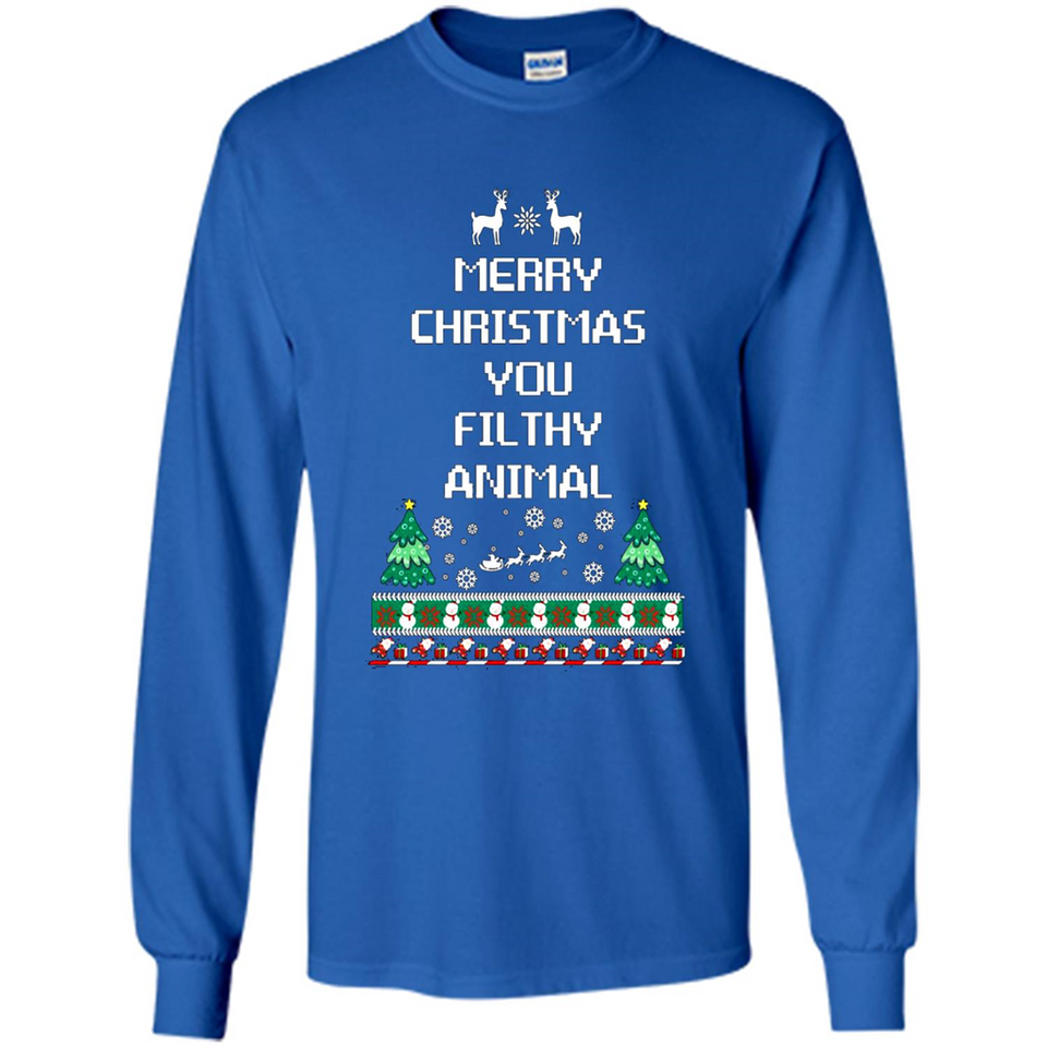 Merry Christmas You Filthy Animal Sweatshirt PINGPONG