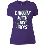 Chillin With My Ho's Funny Christmas - Ladies' Boyfriend T-Shirt