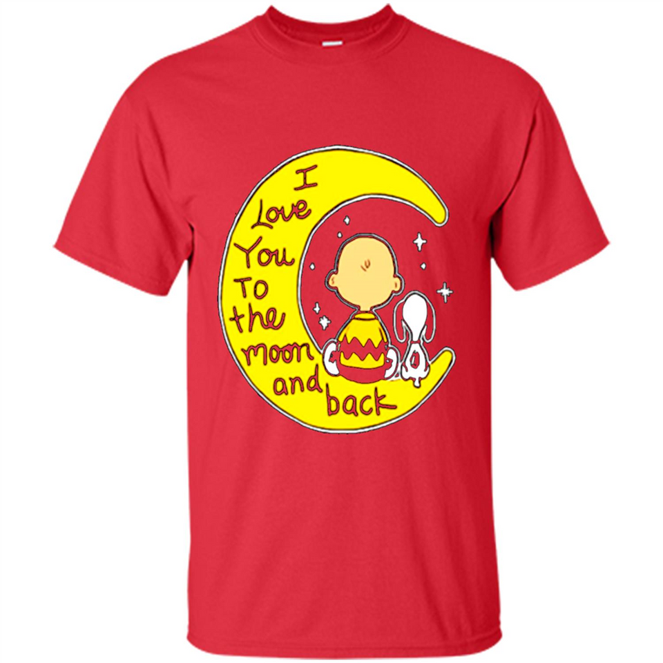 I LOVE YOU TO THE MOON AND BLACK CHARLIE BROWN AND SNOOPY