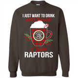 I Just Want To Drink Hot Chocolate & Watch Toronto Raptors Ugly Christmas Sweater PINGPONG