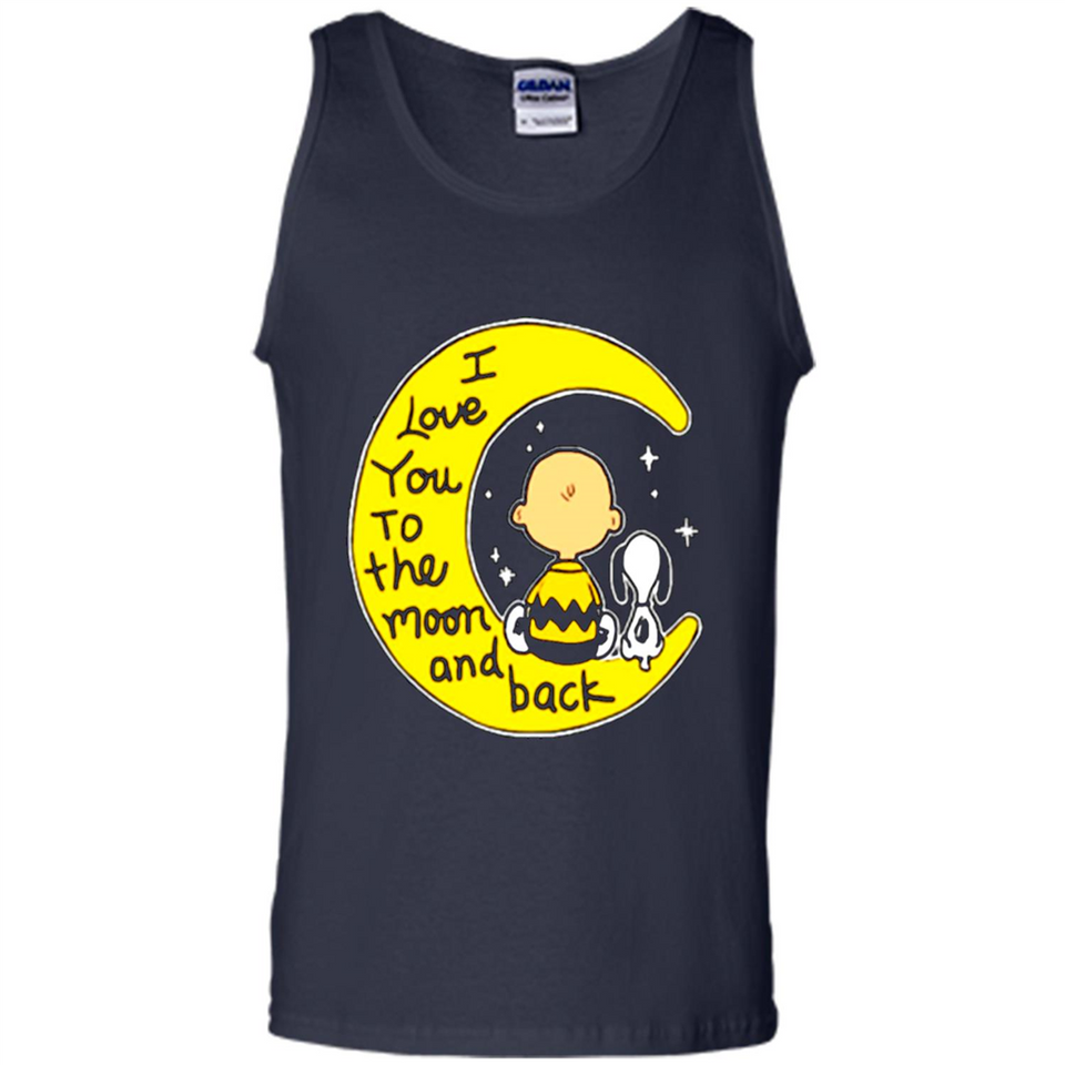 I LOVE YOU TO THE MOON AND BLACK CHARLIE BROWN AND SNOOPY
