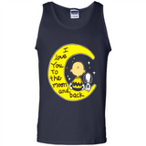 I LOVE YOU TO THE MOON AND BLACK CHARLIE BROWN AND SNOOPY
