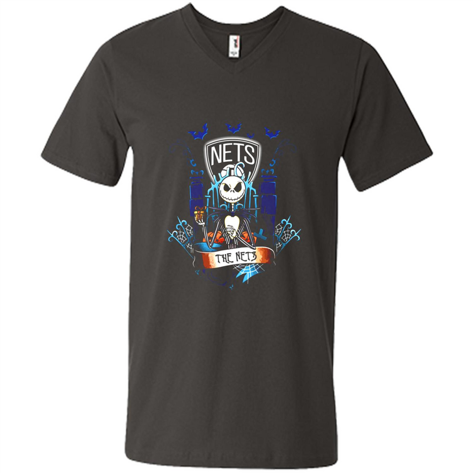Brooklyn Nets Halloween The Nightmare Before Christmas - Men's V-Neck