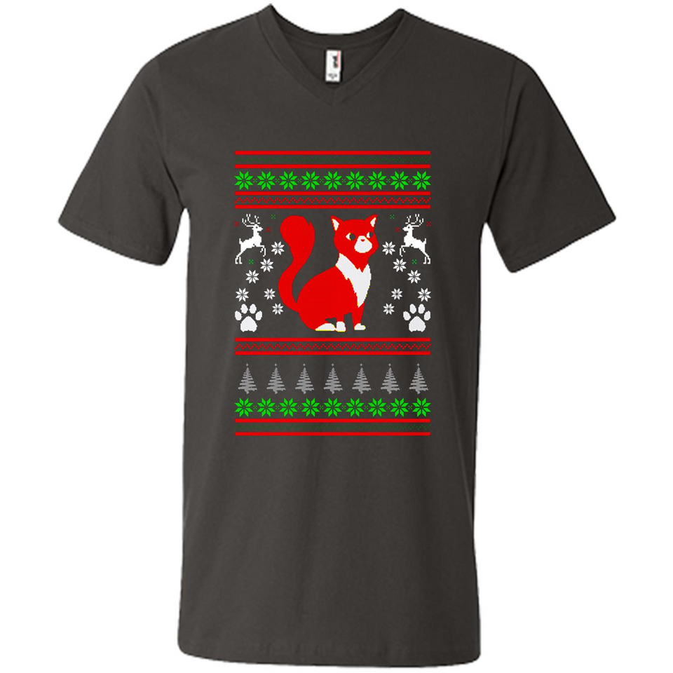 Christmas Ugly Sweater CUTE CATS UGLY CHRISTMAS SWEATERS - Men's V-Neck