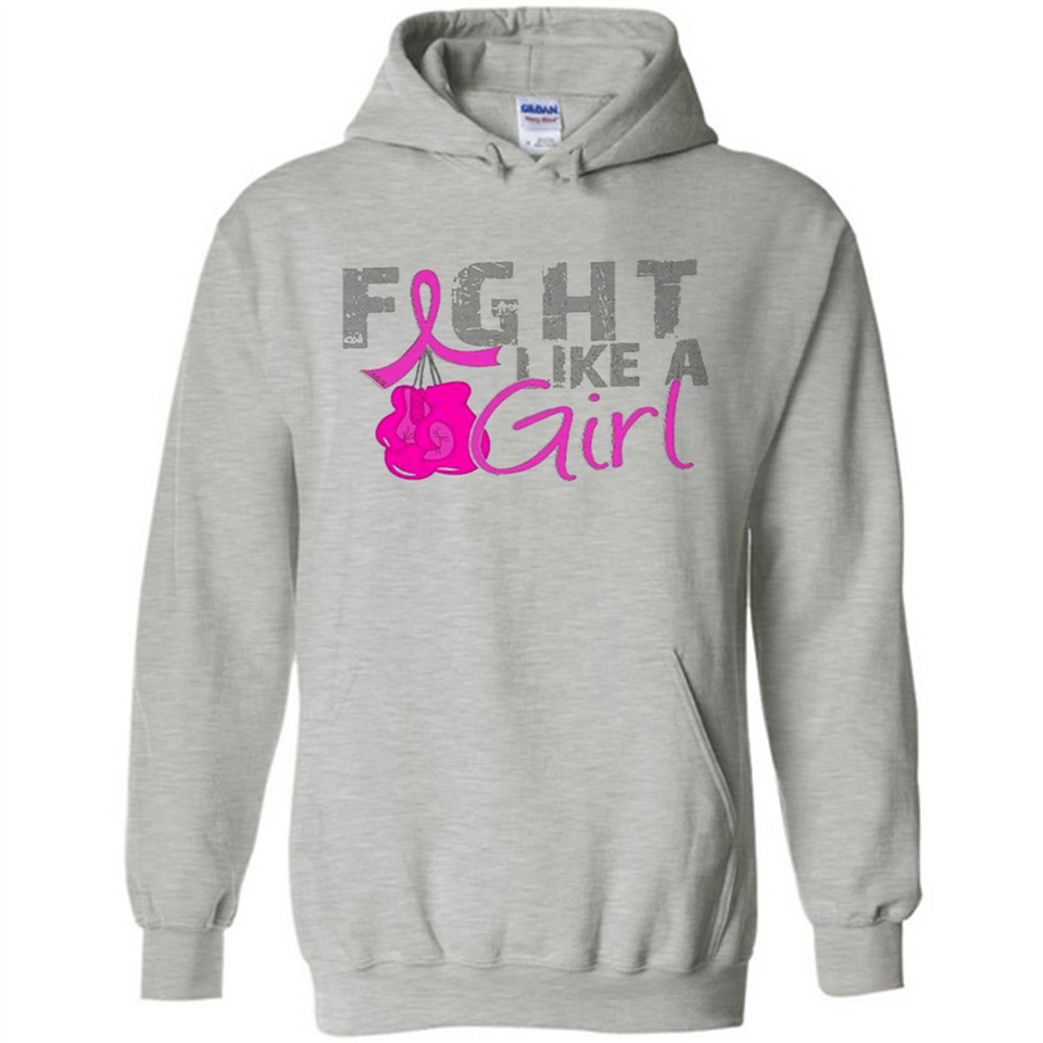 Fight Like A Girl Breast Cancer Awareness - Hoodie