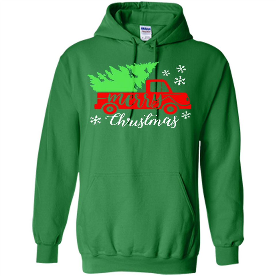 Vintage Christmas Classic Truck T-Shirt with Snow and Tree