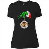 Amazing Iowa State Cyclones Glitter Grinch Monogram Ornament Christmas Gift - Ladies' Boyfriend T-Shirt