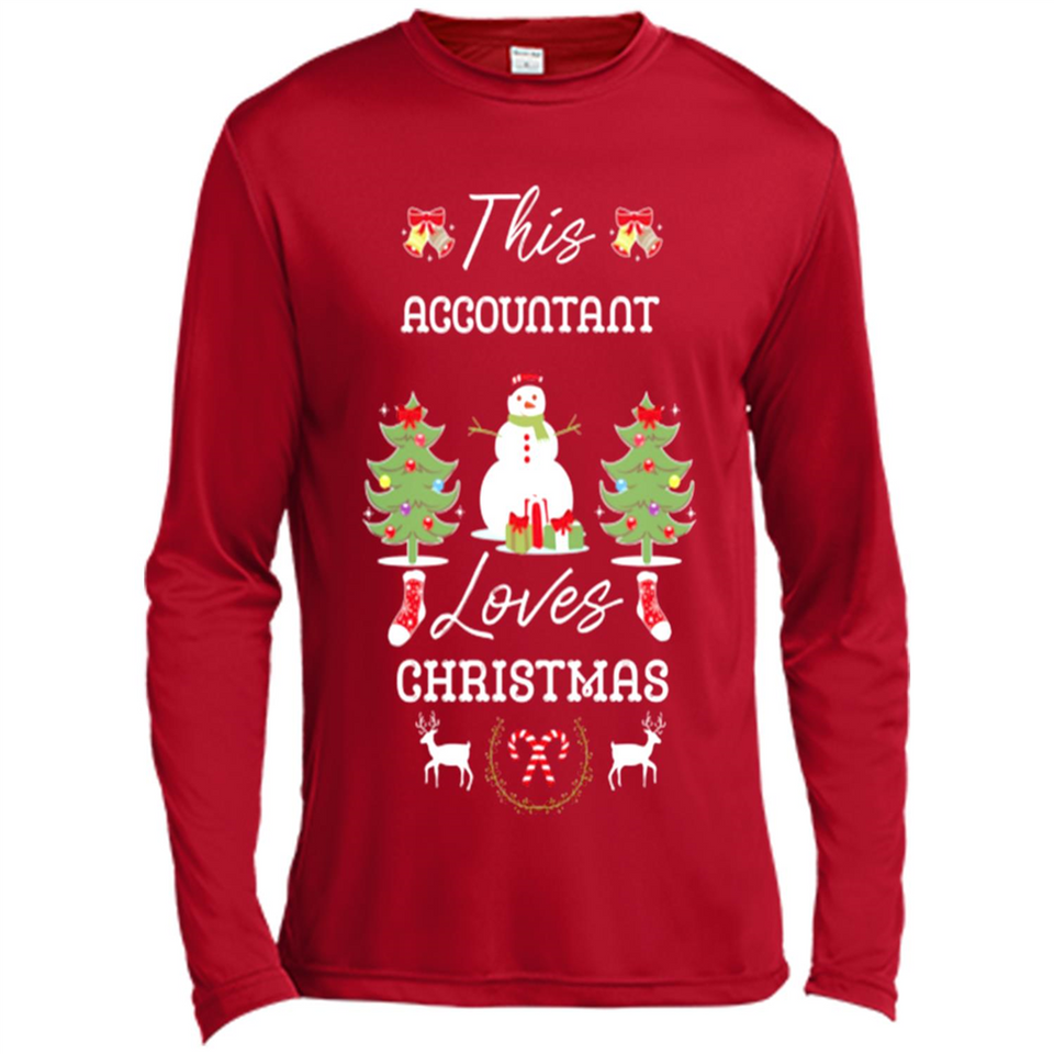 This Accountant Loves Christmas Tree Shirt with Snowman