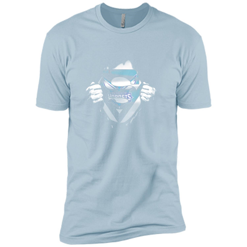 Charlotte Hornets And Superman Fans - Premium Short Sleeve T-Shirt