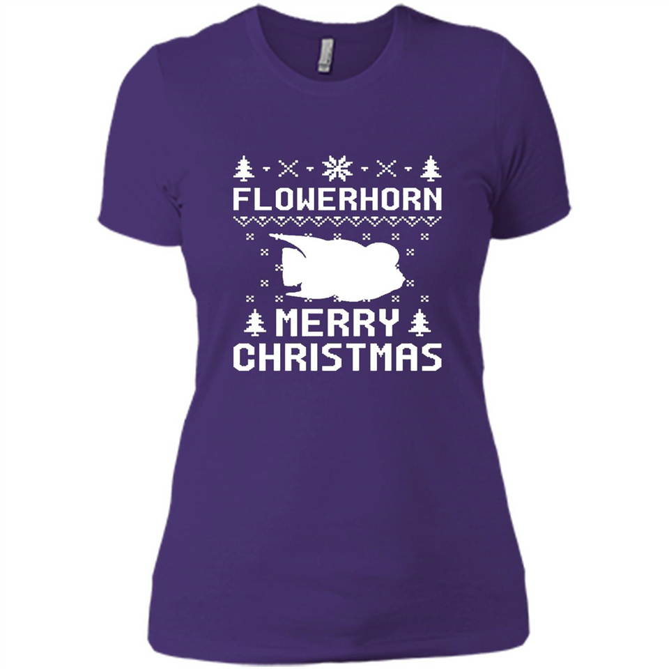 Flowerhorn Christmas T-shirt, Ugly Christmas Sweater - Ladies' Boyfriend T-Shirt