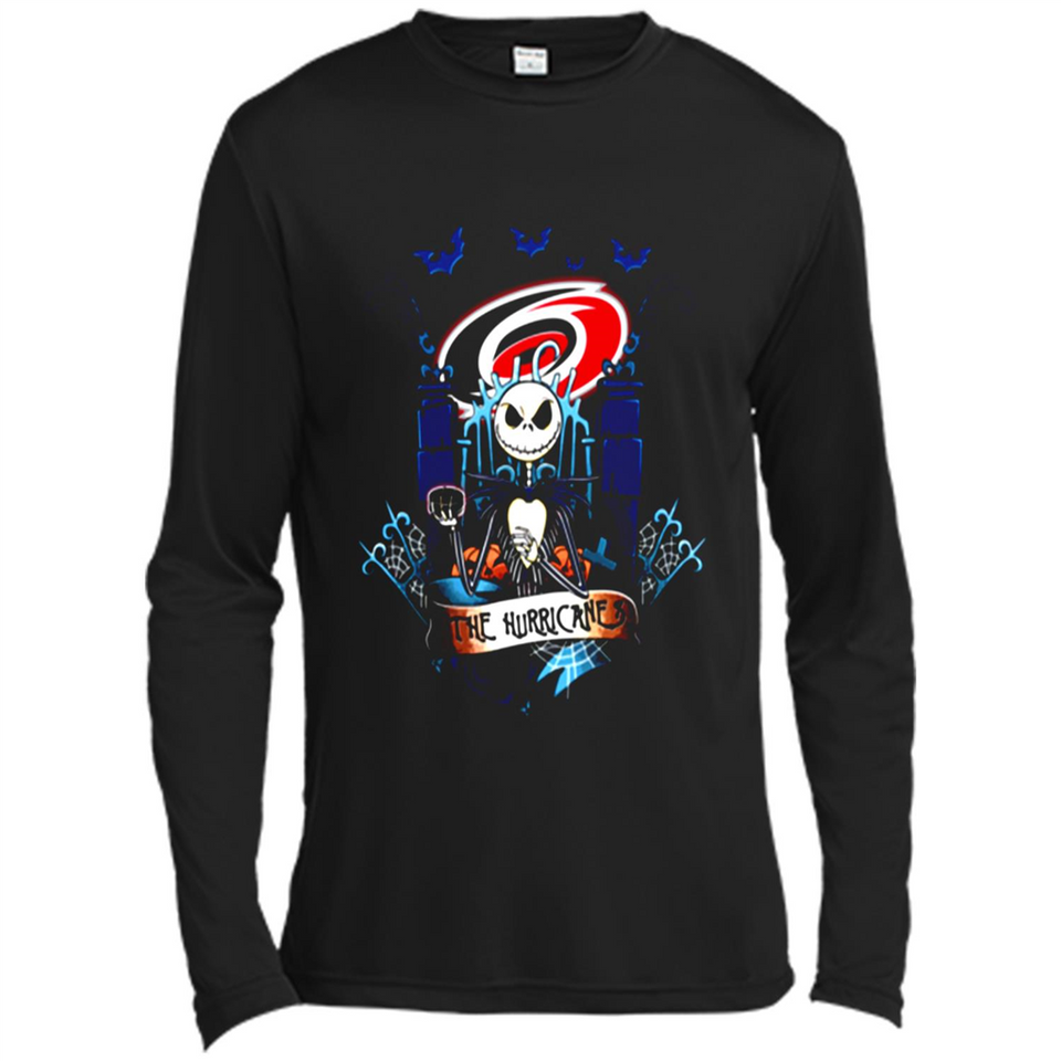 Carolina Hurricanes Halloween The Nightmare Before Christmas - Canvas Long Sleeve T-Shirt