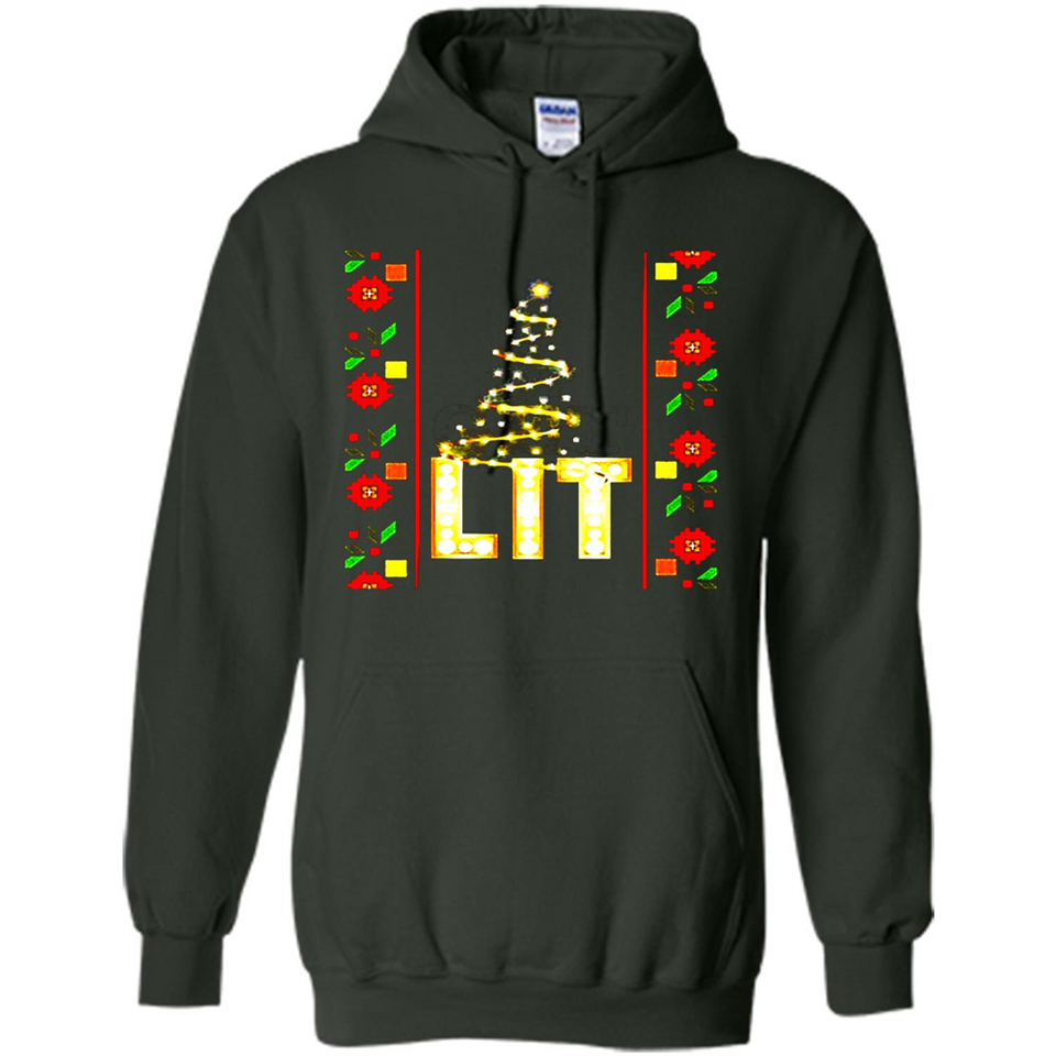 Funny Lets Get Lit Christmas Tree - Hoodie