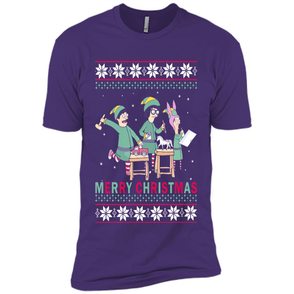 Bob’s burgers Elf Merry Christmas - Premium Short Sleeve T-Shirt