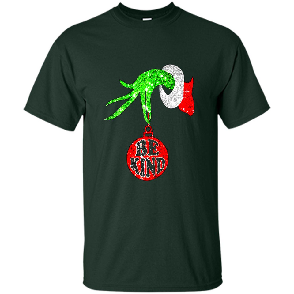 Christma Season With Green Grinch Hand Be Kind - Shirt