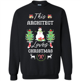 This Architect Loves Christmas Tree Shirt with Snowman