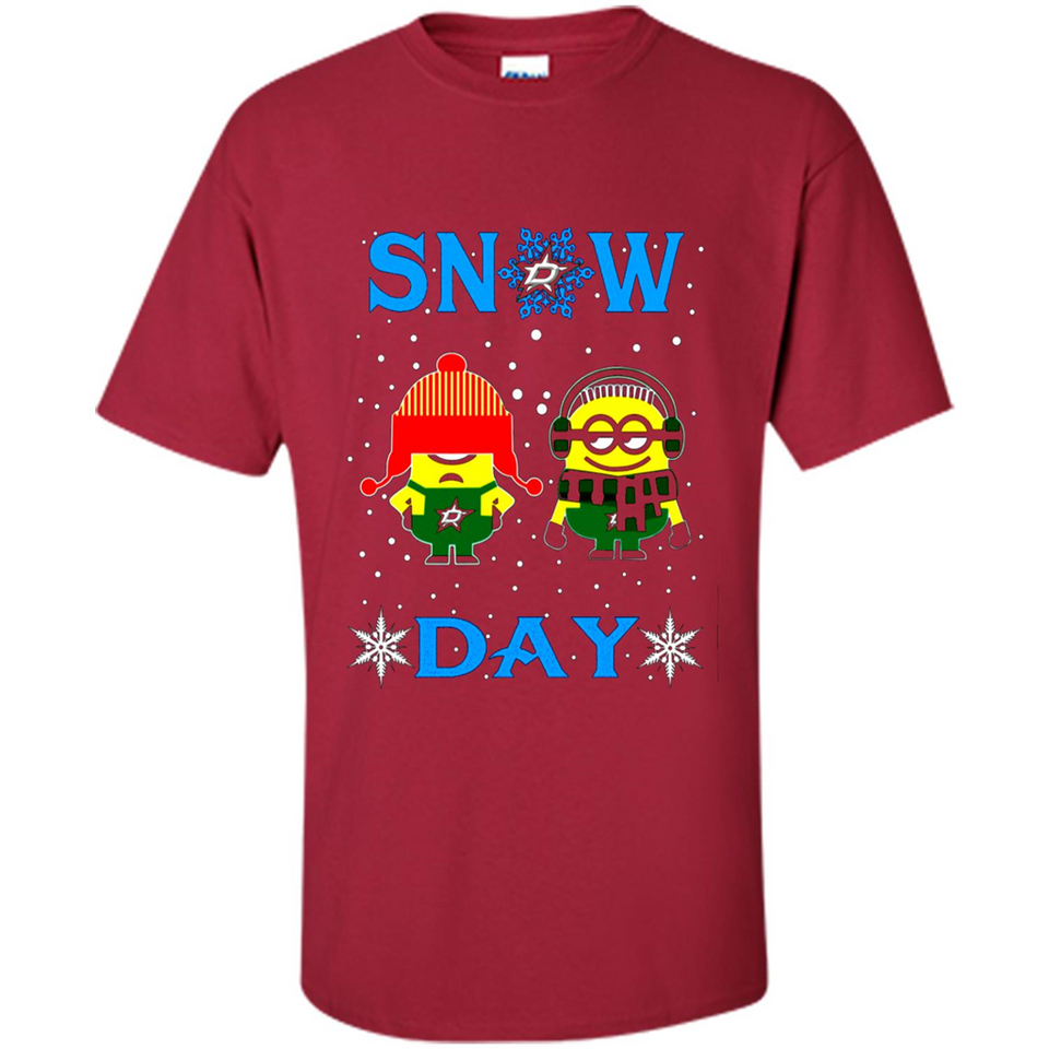 Snow Day Shirt For Dallas Stars Vs Minion Fans pingpong
