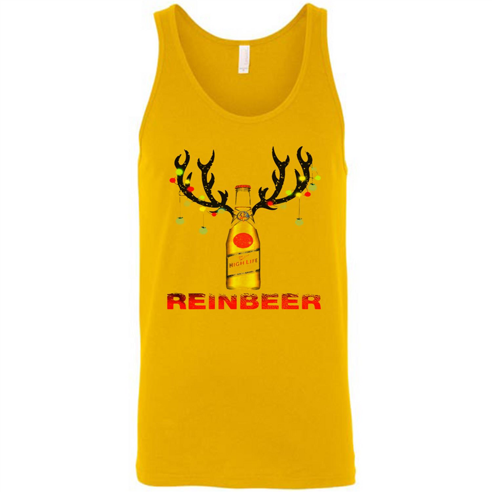 Miller High Life beer reinbeer Christmas - Canvas Unisex Tank