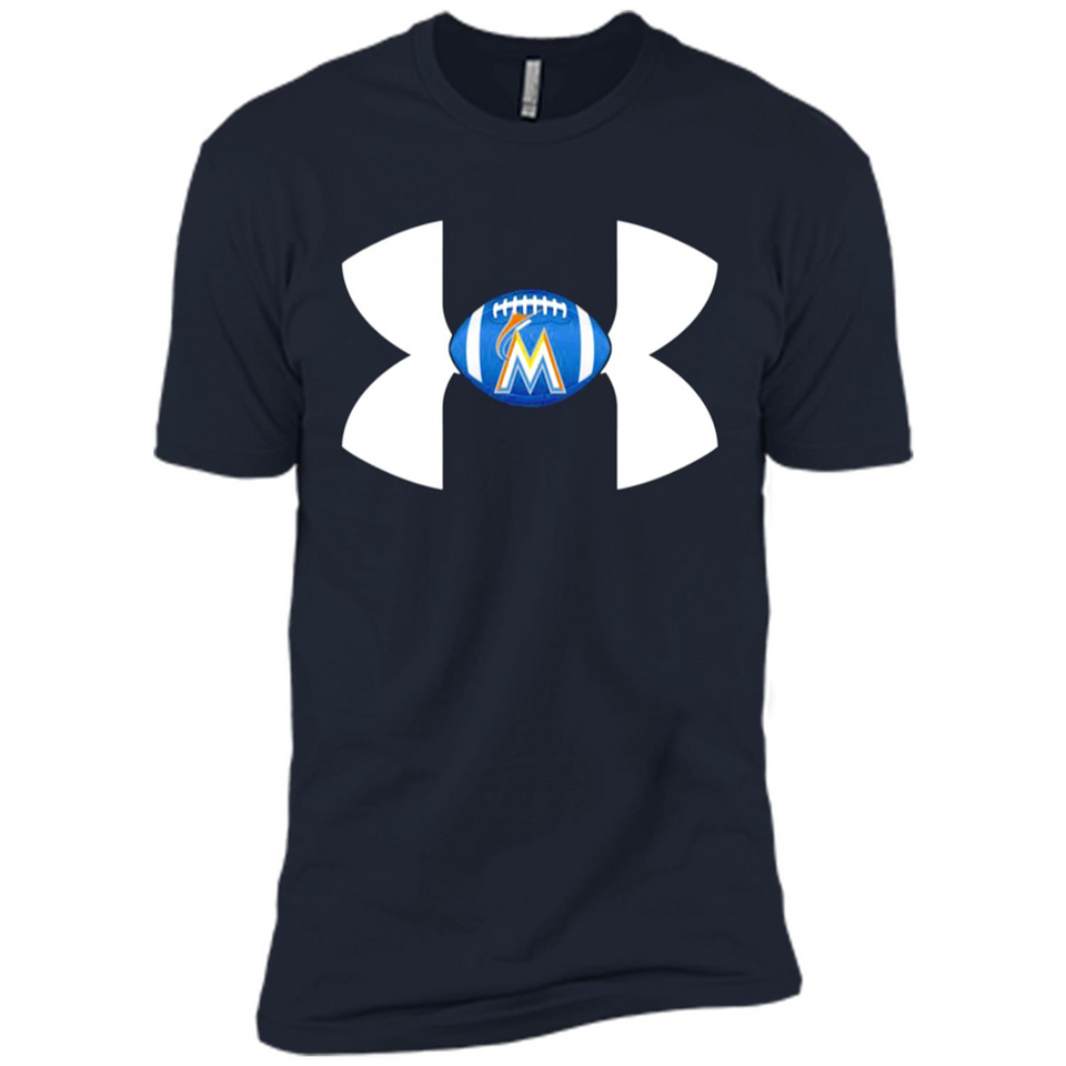 Miami Marlins Under Armour Logo - Premium Short Sleeve T-Shirt