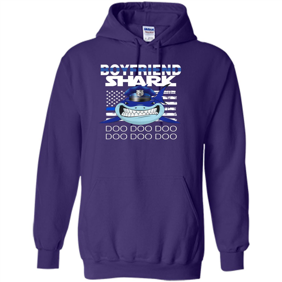 Police boyfriend Shark Blue Line Tee