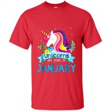 Unicorns are born in January Birthday Rainbow Gift Custom Ultra Cotton