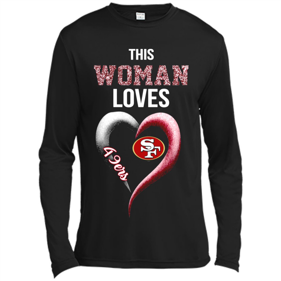This Woman love 49ers NFL football team - Canvas Long Sleeve T-Shirt