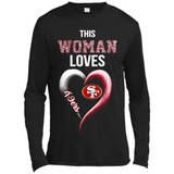 This Woman love 49ers NFL football team - Canvas Long Sleeve T-Shirt