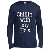 Chillin With My Ho's Funny - Canvas Long Sleeve T-Shirt