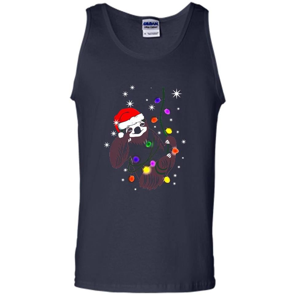 Cute Christmas Choloepus Sloth Santa Led Light Mug - Tank Top