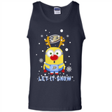 Minion Anaheim Ducks Ugly Christmas Sweater Let it Snow - Tank Top