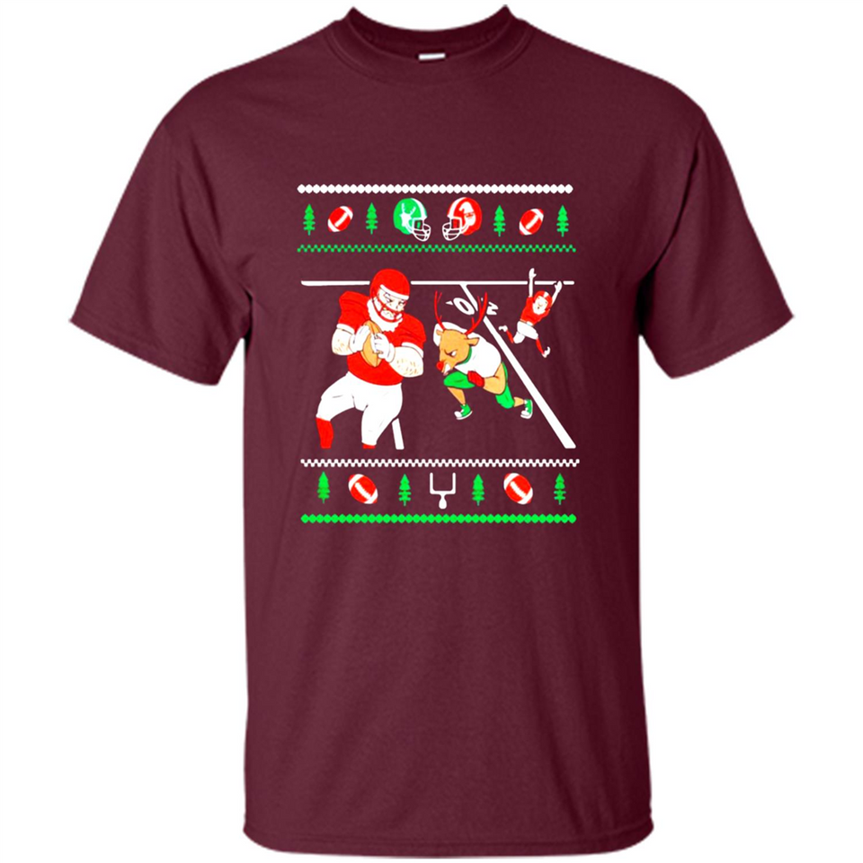 Santa vs Deer Football Ugly Christmas PINGPONG