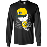 Jack Skellington The Nightmare Before Christmas-Packers Football - Long Sleeve T-Shirt
