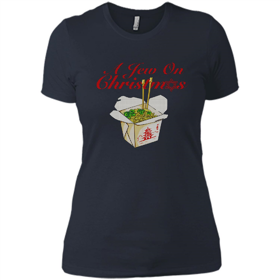 Christmas Ugly Sweater A Jew On Christmas - Ladies' Boyfriend T-Shirt