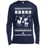 Rudolph and Clarice Ugly Christmas Sweater - Canvas Long Sleeve T-Shirt