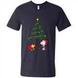Snoopy Christmas Tree T-Shirt - Men's V-Neck