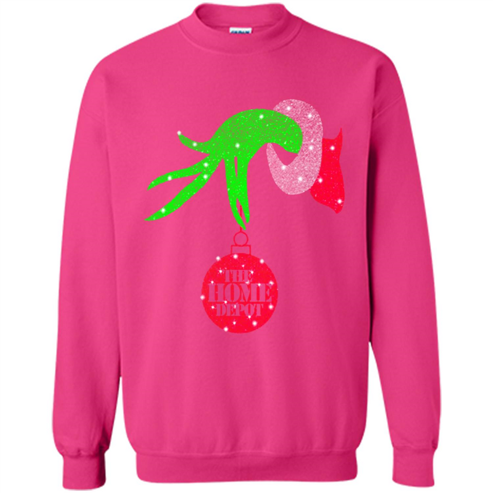 Grinch hand holding HomeDepot Glitter Christmas PING PONG