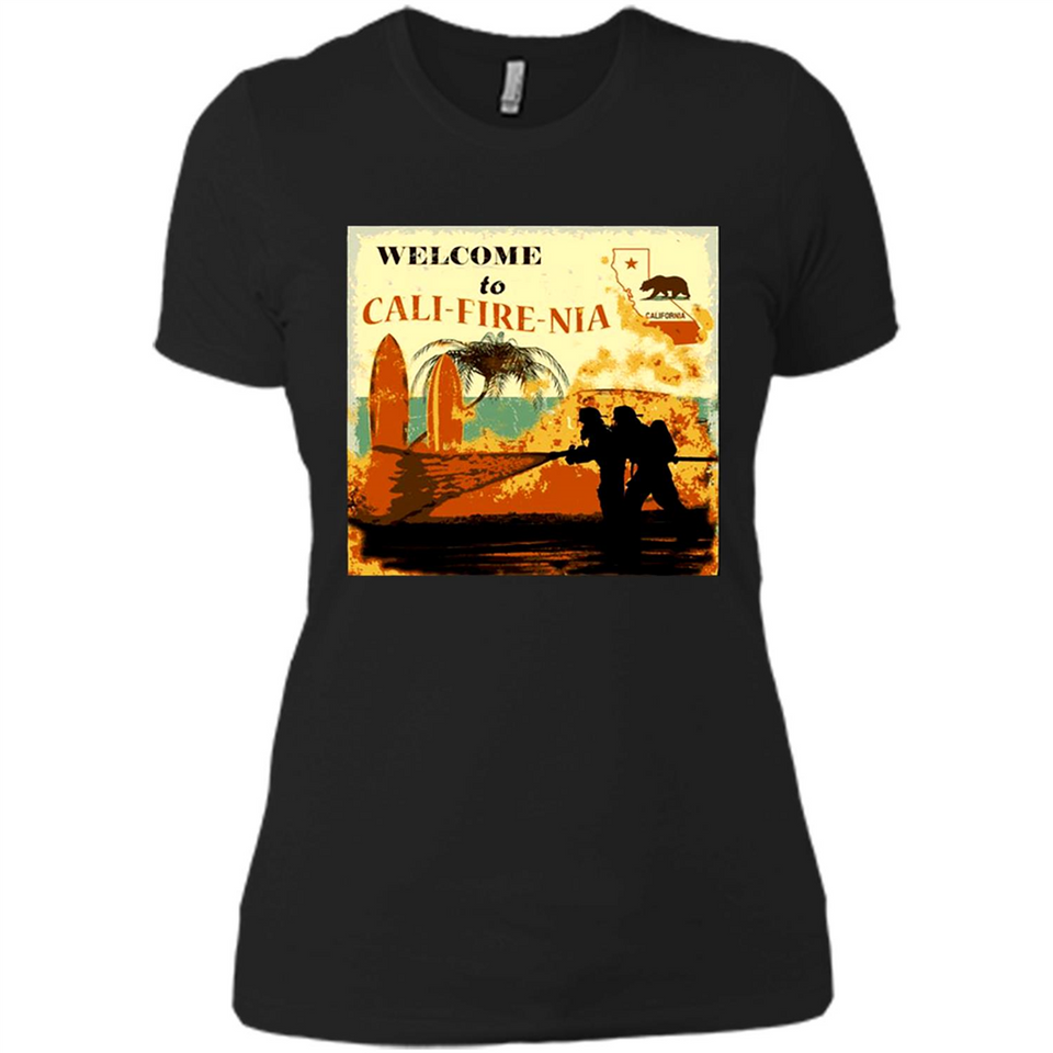 Paradise California Camp Fire Youth T-Shirt PINGPONG - Ladies' Boyfriend T-Shirt