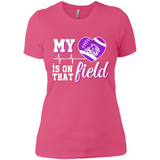 Abilene Christian Wildcats Football My Heart is on that Field - Ladies' Boyfriend T-Shirt