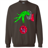 GRINCH HAND HOLDING COLORADO ROCKIES GLITTER CHRISTMAS PINGPONG