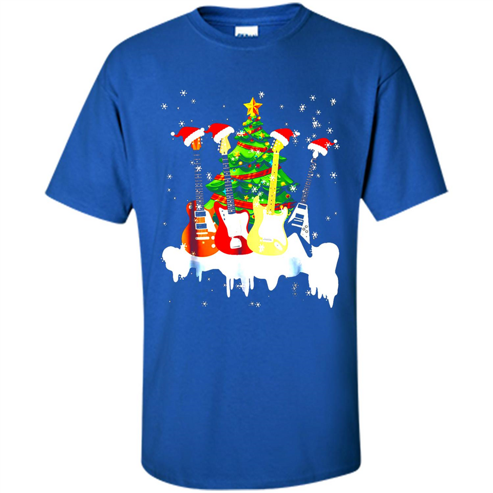 Santa Hat Electric Guitar Classical Guitar Christmas shirt Ladies' Boyfriend